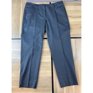 LUISA CERANO Womens Grey Wool Blend Career Dress Pants Size 14